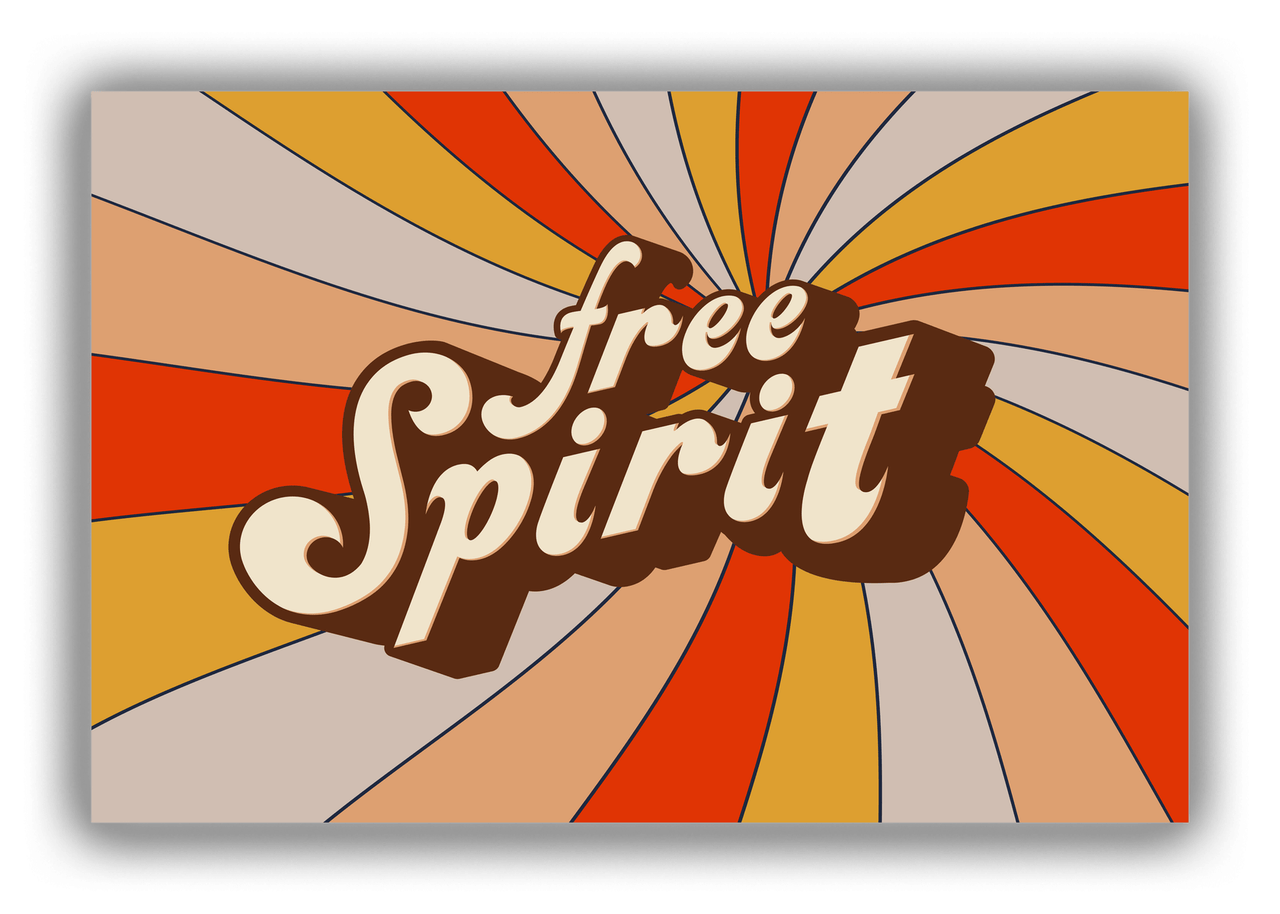 Retro Free Spirit Canvas Wrap & Photo Print - Front View
