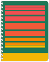 Thumbnail for Retro Gradient Rectangles Notebook - Front View