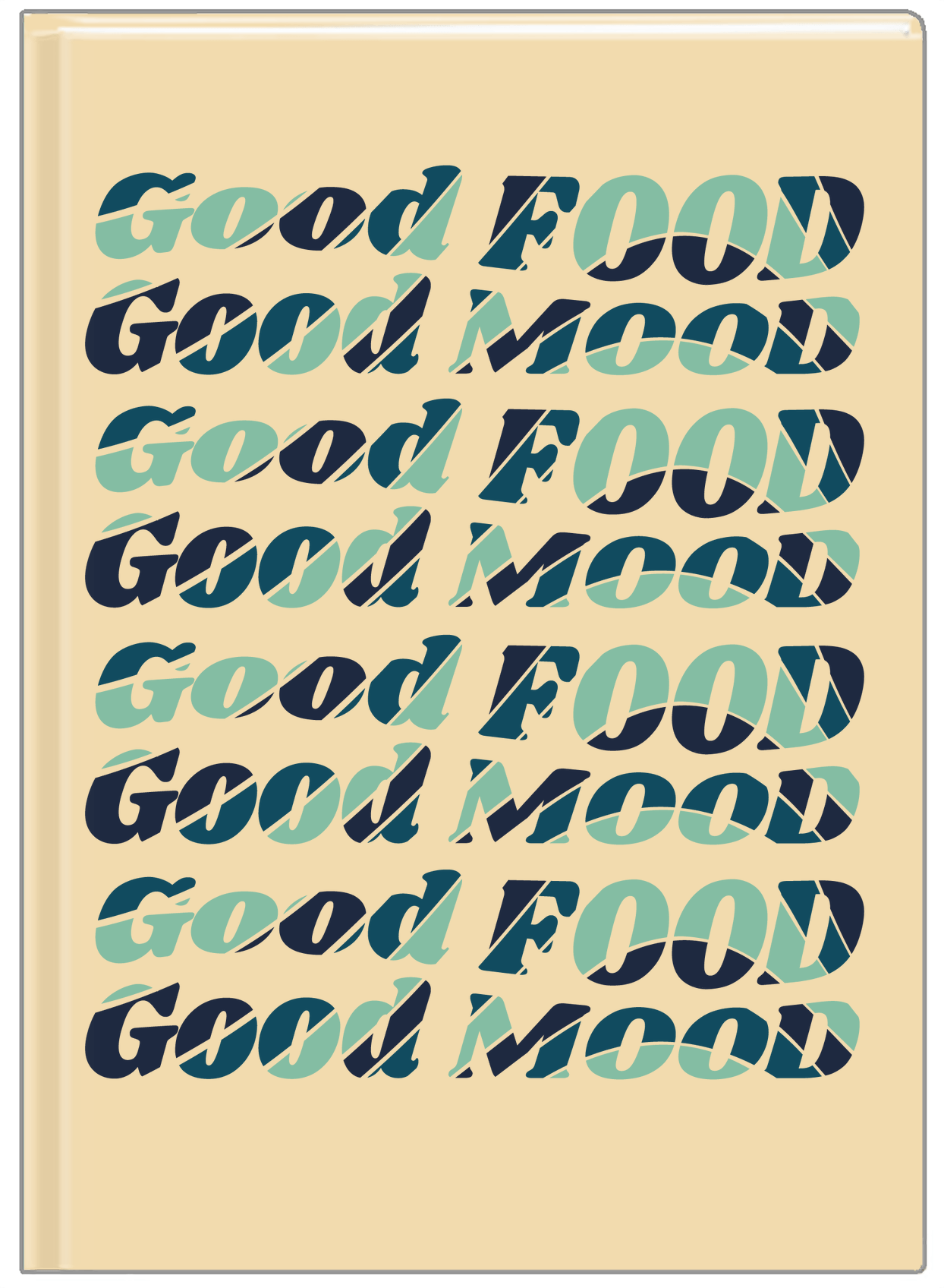 Retro Good Food Good Mood Journal - Front View