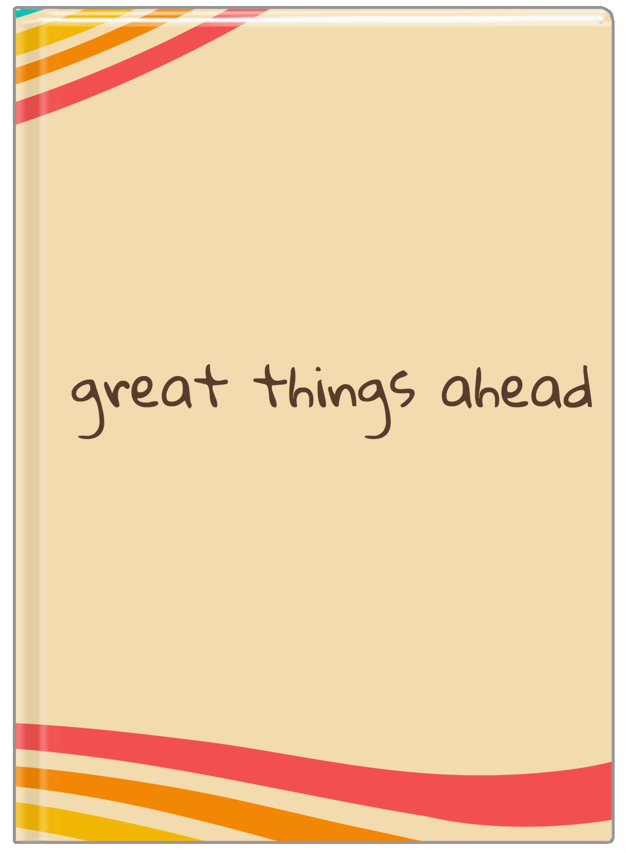 Retro Great Things Ahead Journal - Front View