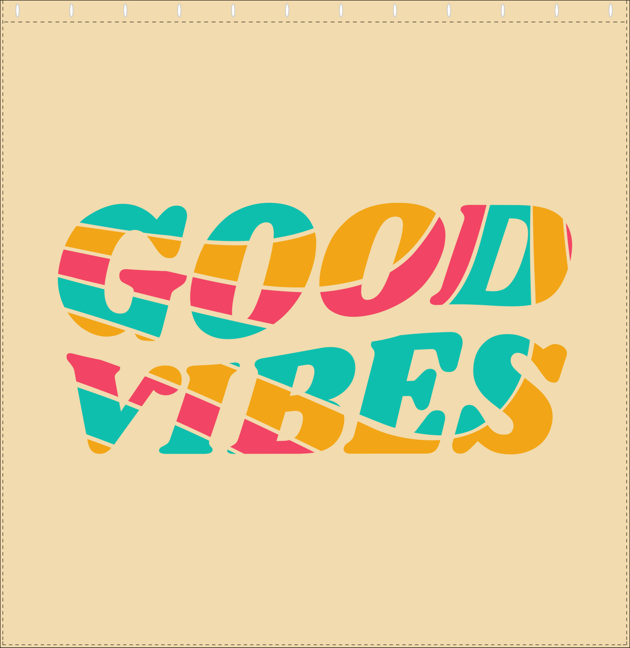 Retro Good Vibes Shower Curtain - Decorate View