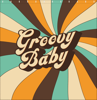 Thumbnail for Retro Groovy Baby Shower Curtain - Decorate View