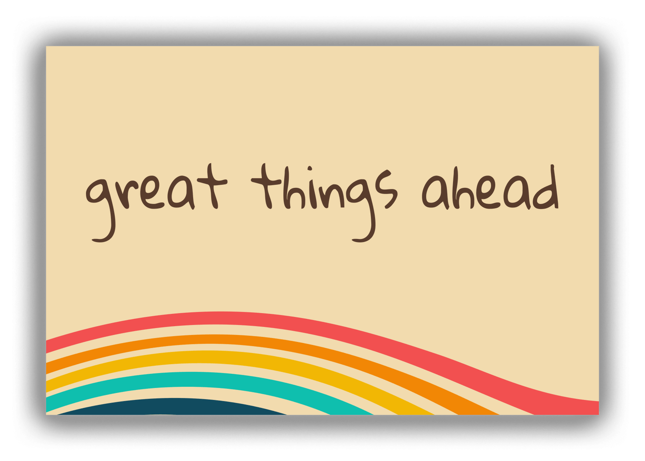 Retro Great Things Ahead Canvas Wrap & Photo Print - Front View