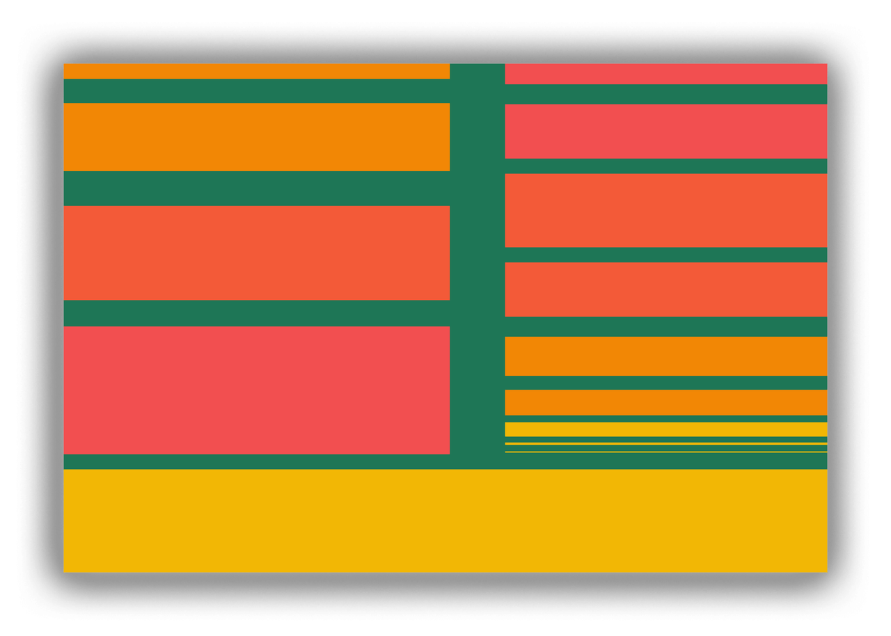 Retro Gradient Rectangles Canvas Wrap & Photo Print - Front View