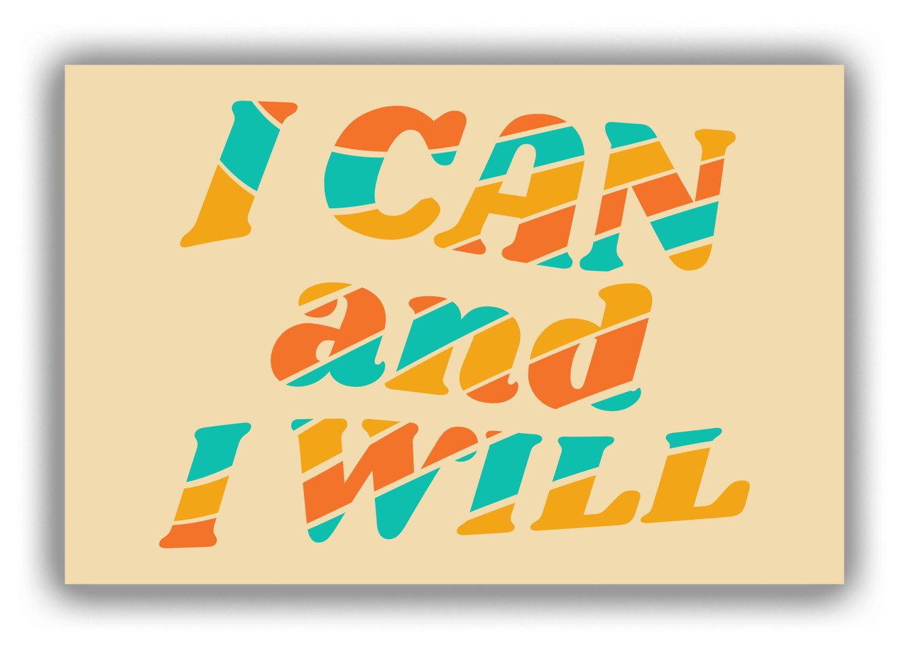 Retro I Can And I Will Canvas Wrap & Photo Print - Front View