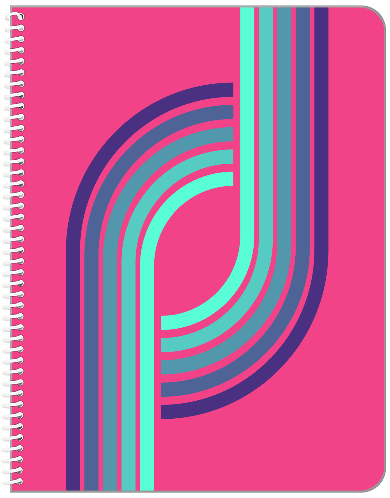 Retro Line Art Notebook - Front View