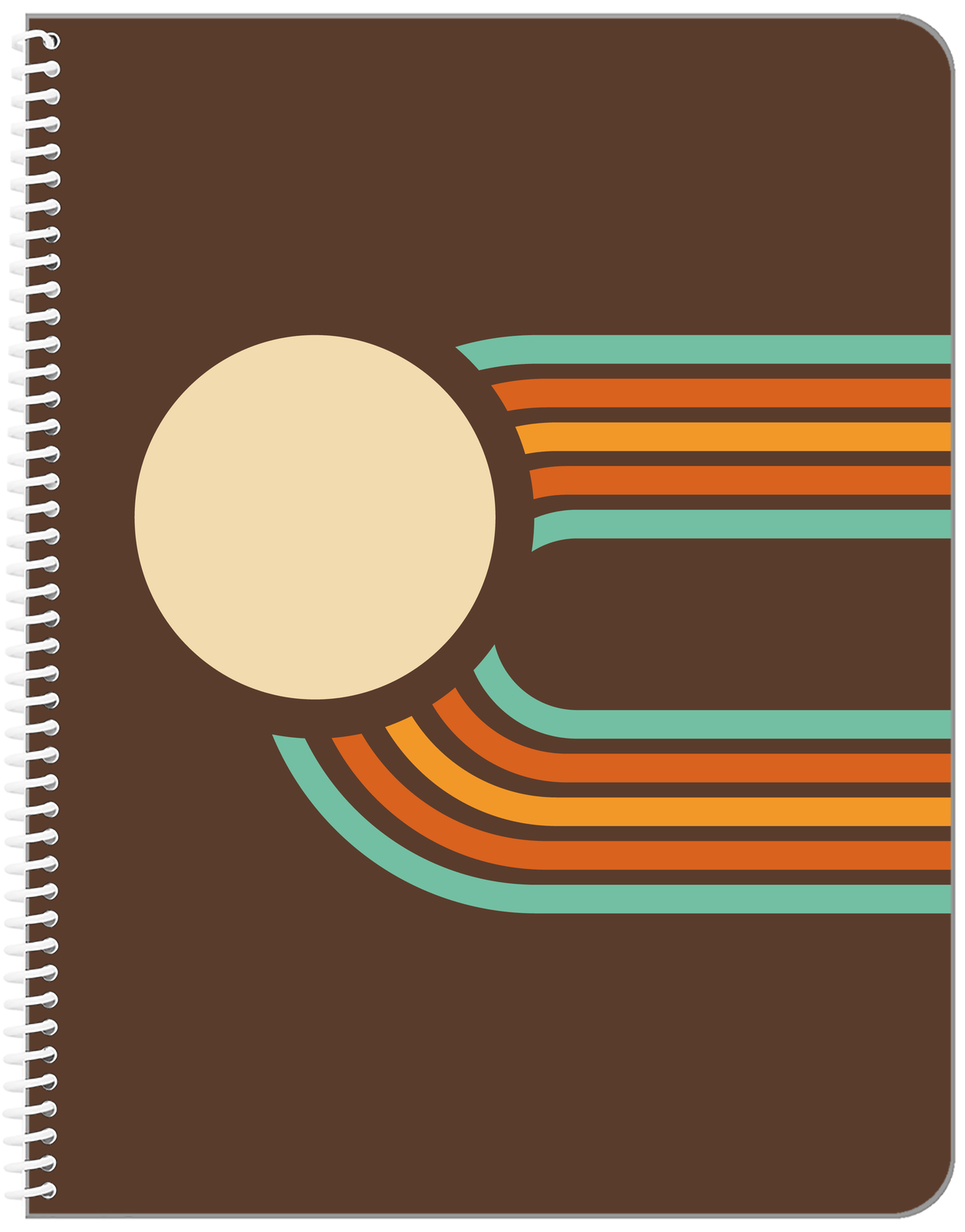 Retro Line Art Notebook - Front View