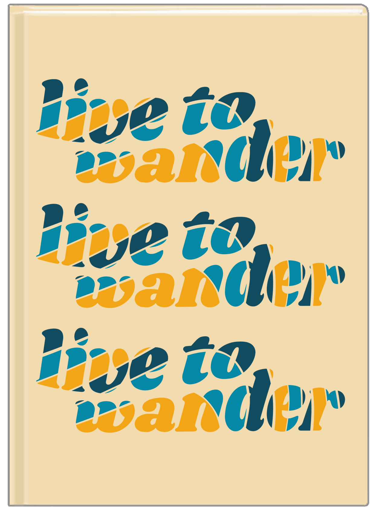 Retro Live To Wander Journal - Front View