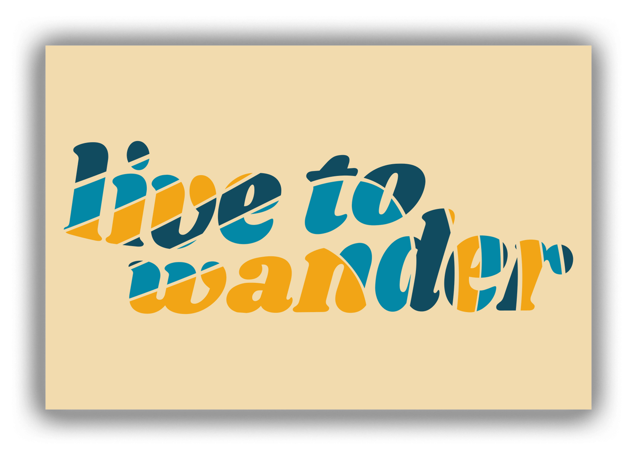 Retro Live To Wander Canvas Wrap & Photo Print - Front View