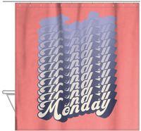 Thumbnail for Retro Monday Shower Curtain - Hanging View