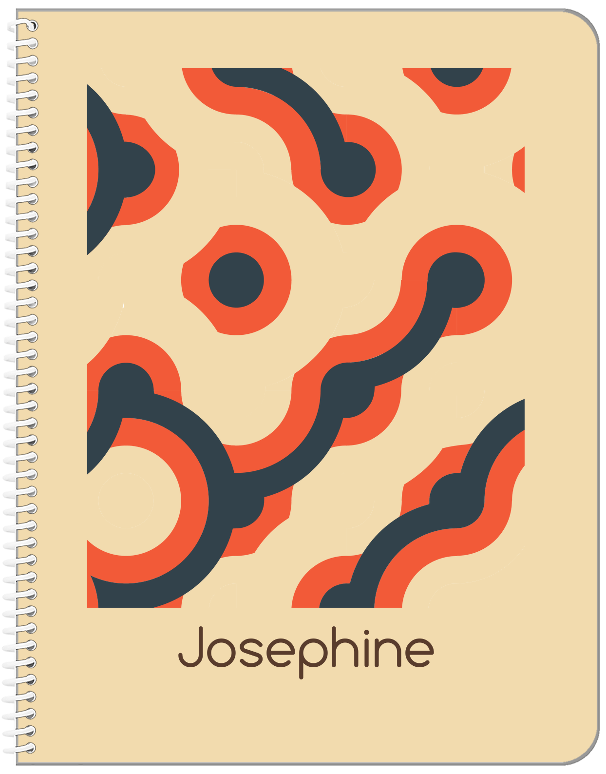 Personalized Retro Notebook - I - Front View