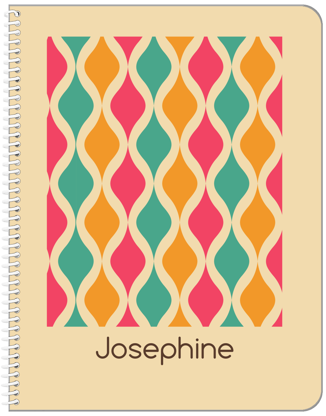 Personalized Retro Notebook - I - Front View