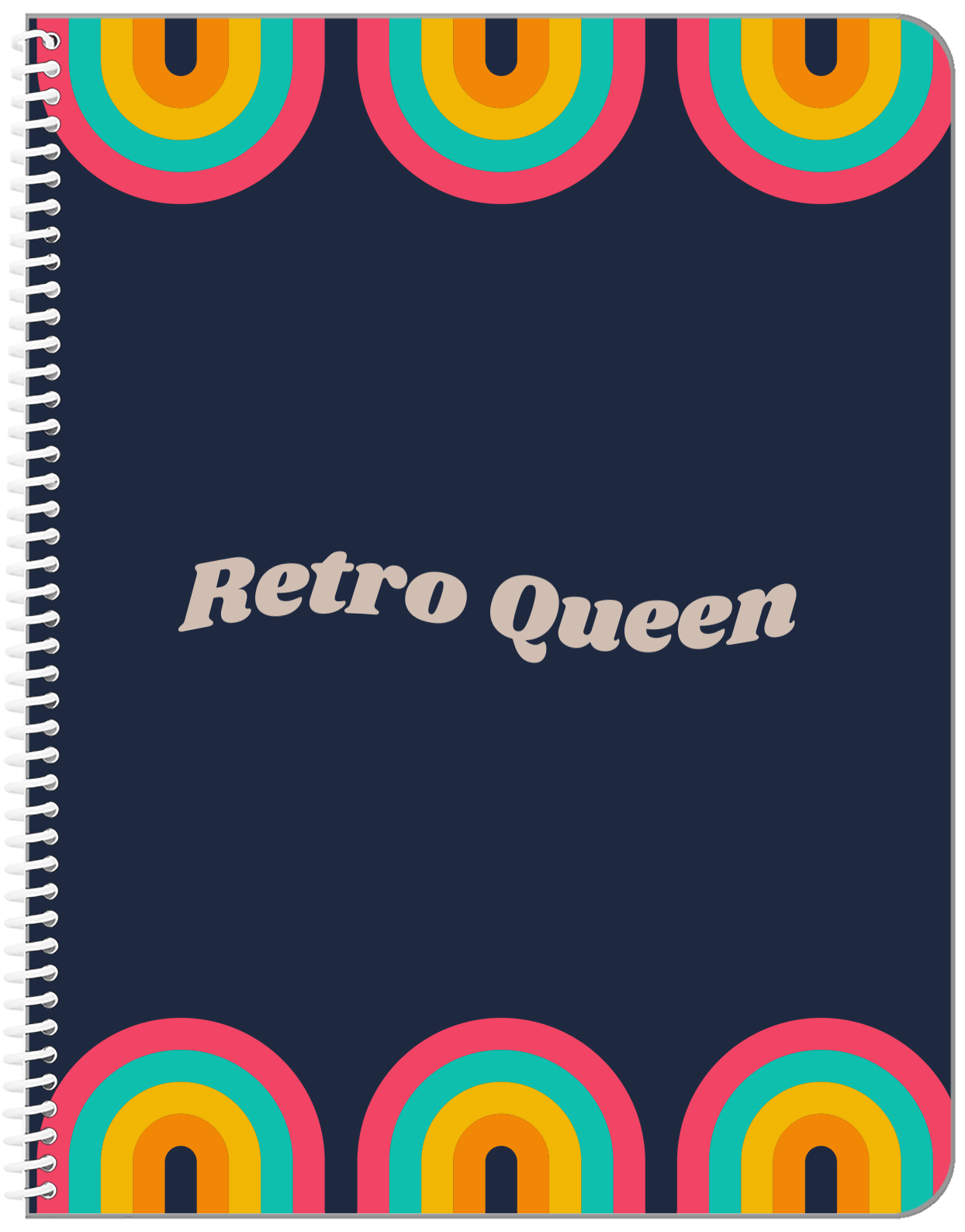 Personalized Retro Notebook - Front View