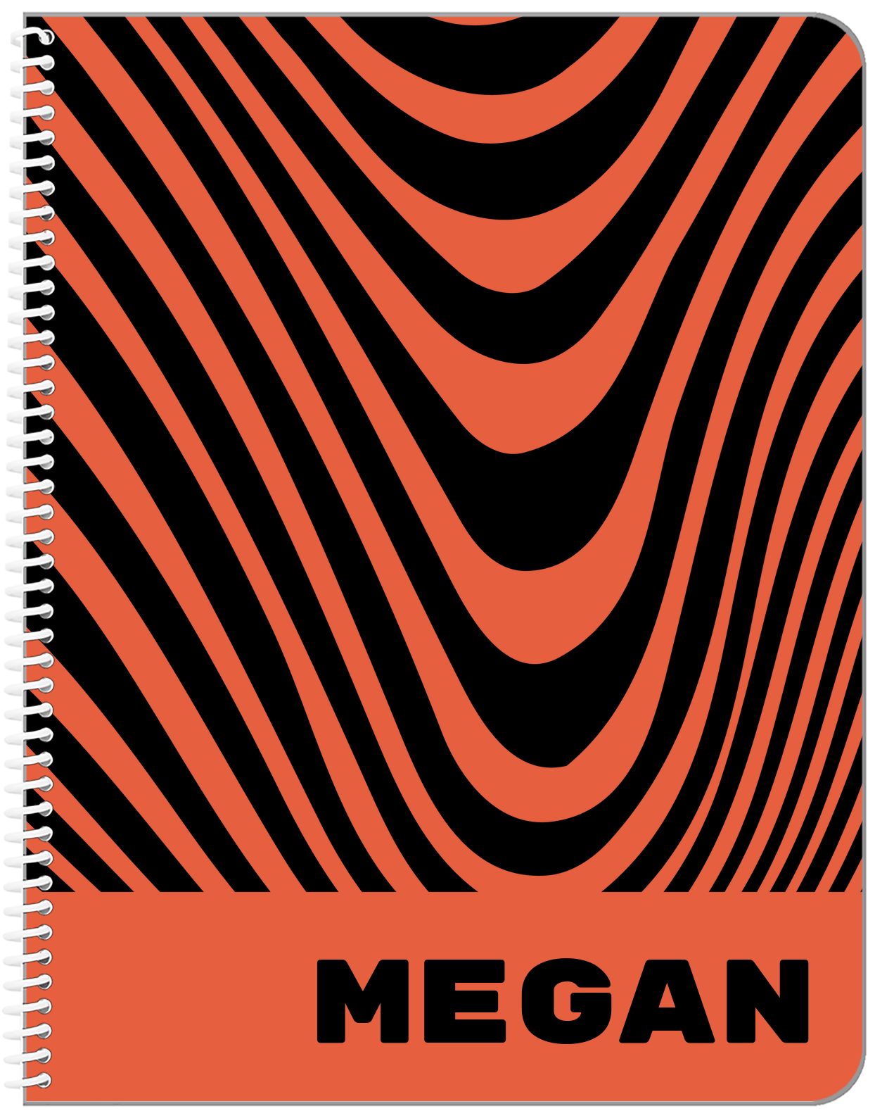 Personalized Retro Notebook - IX - Front View
