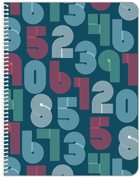 Thumbnail for Retro Notebook - Numbers - Front View