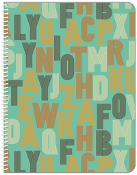 Thumbnail for Retro Notebook - Letters - Front View