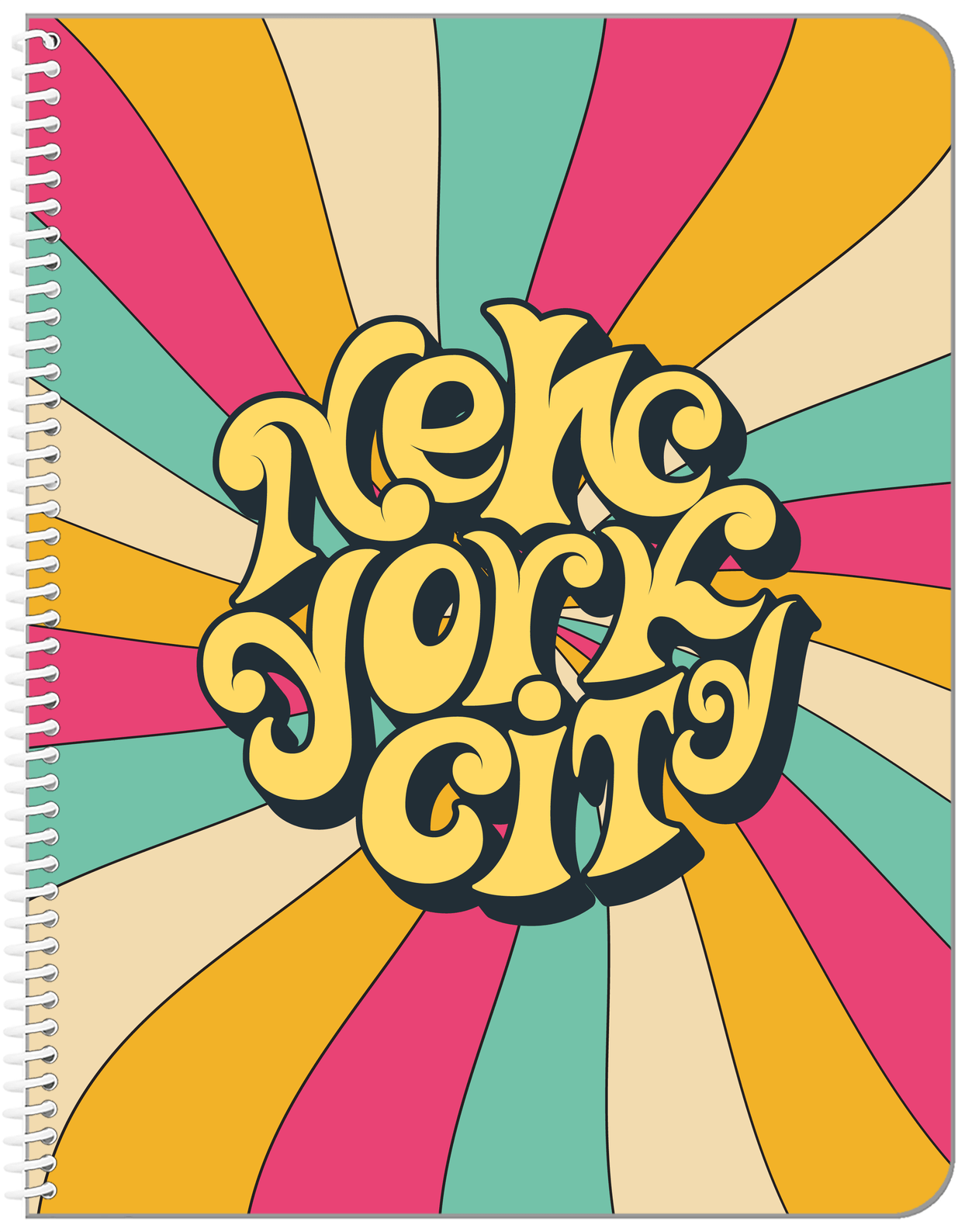 Retro New York City Notebook - Front View
