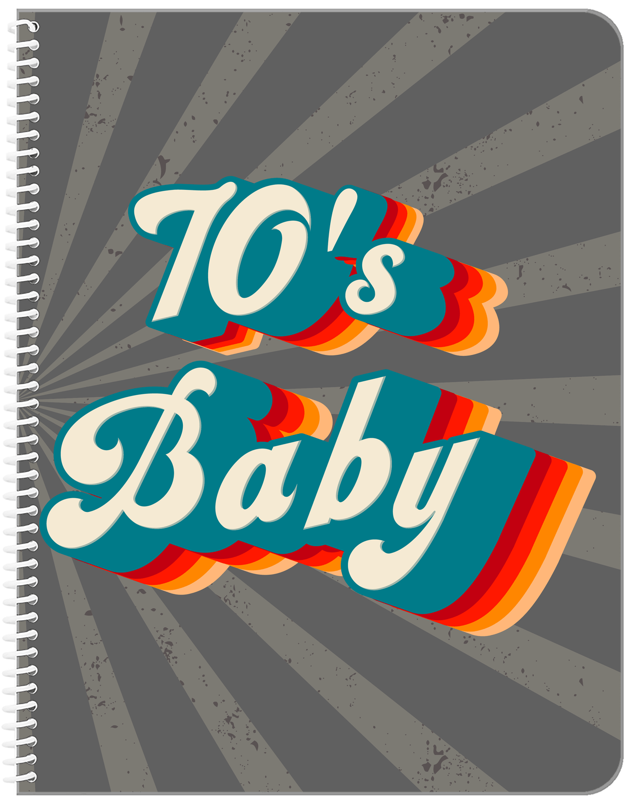 Retro Notebook - 70s Baby - Front View