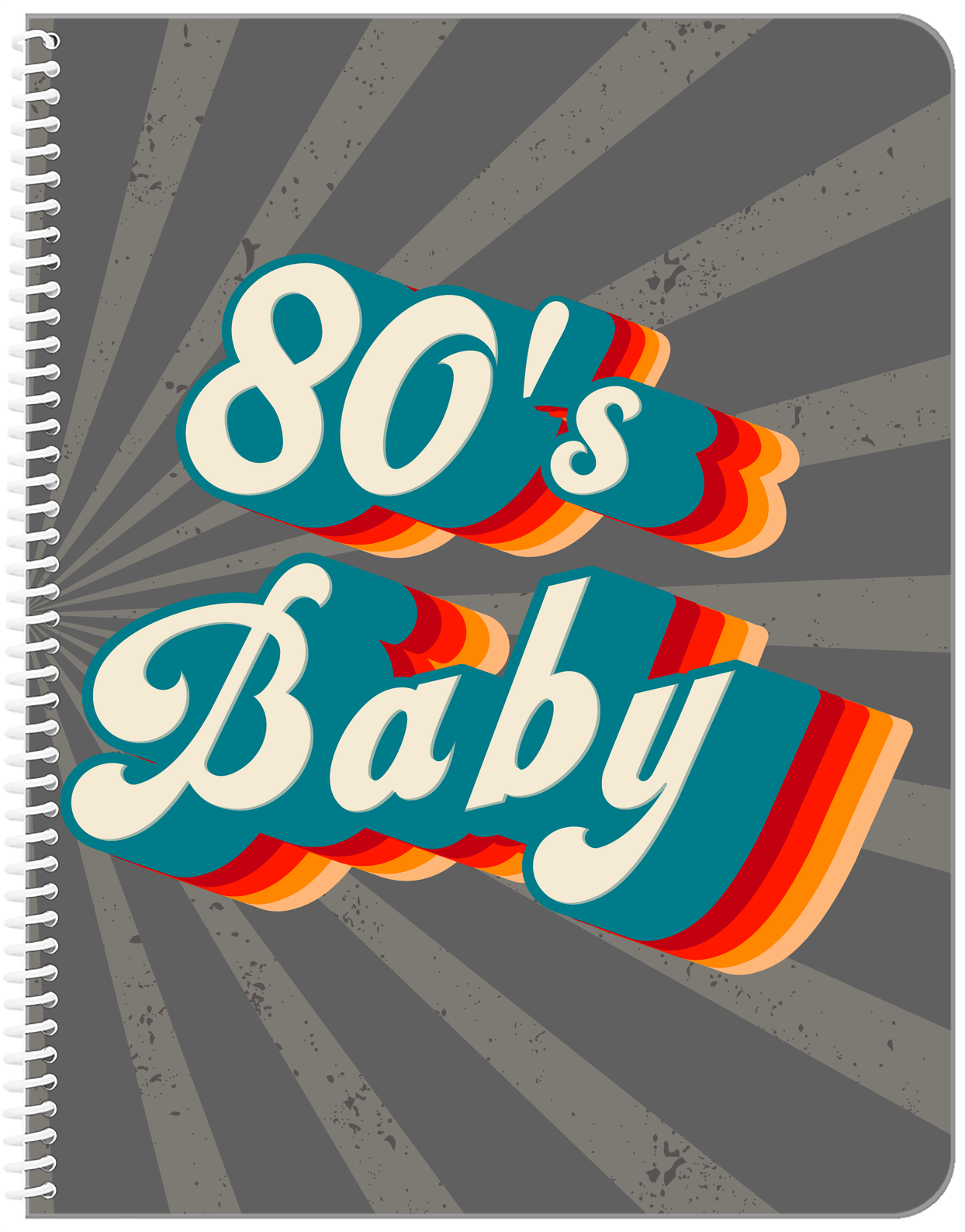 Retro Notebook - 80s Baby - Front View