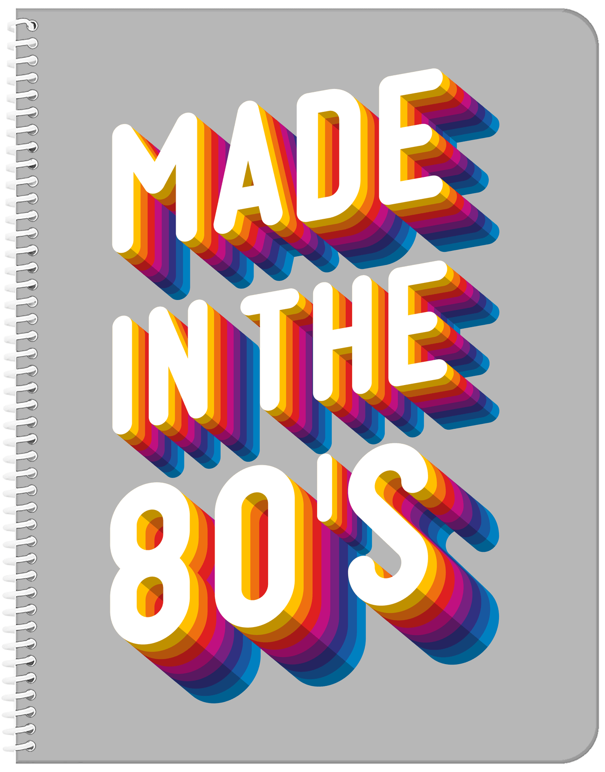 Retro Notebook - Made in the 80s - Front View