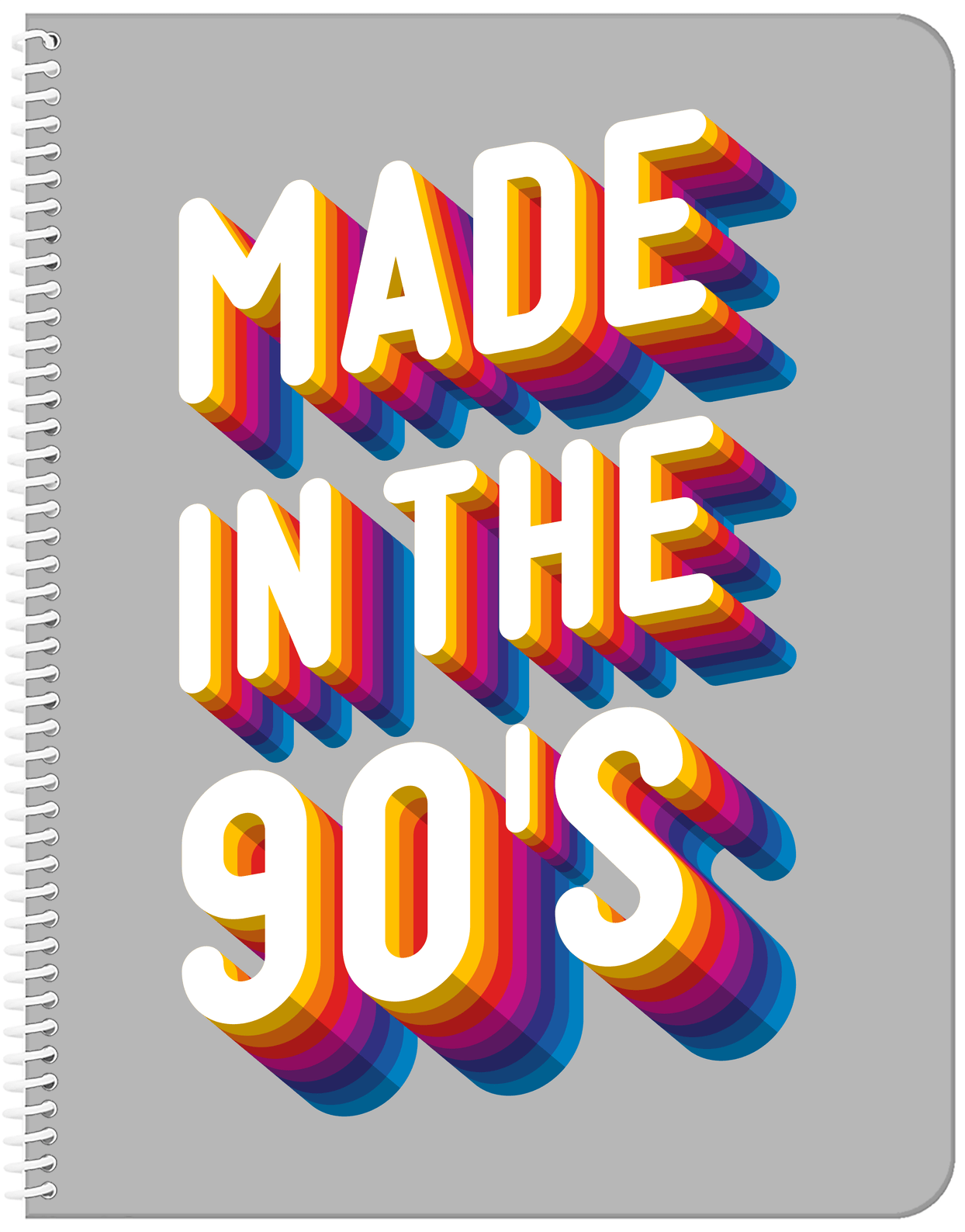 Retro Notebook - Made in the 90s - Front View