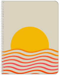 Thumbnail for Retro Ocean Sunset Notebook - Front View