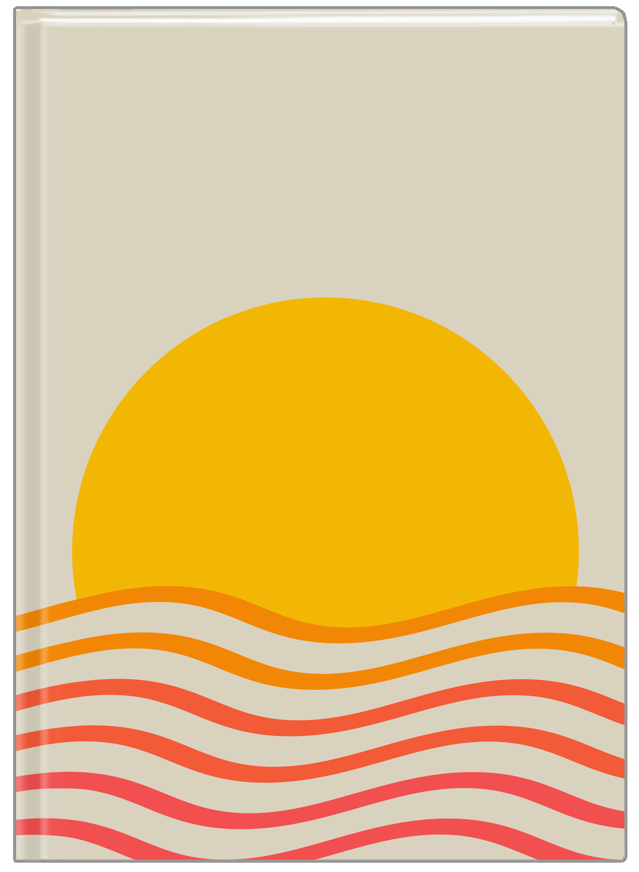 Retro Ocean Sunset Journal - Front View