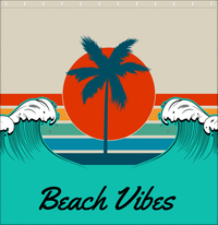 Thumbnail for Personalized Retro Ocean Wave Shower Curtain - Decorate View