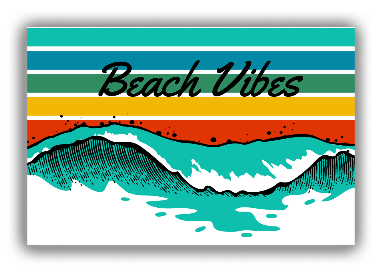 Personalized Retro Ocean Wave Canvas Wrap & Photo Print - Front View