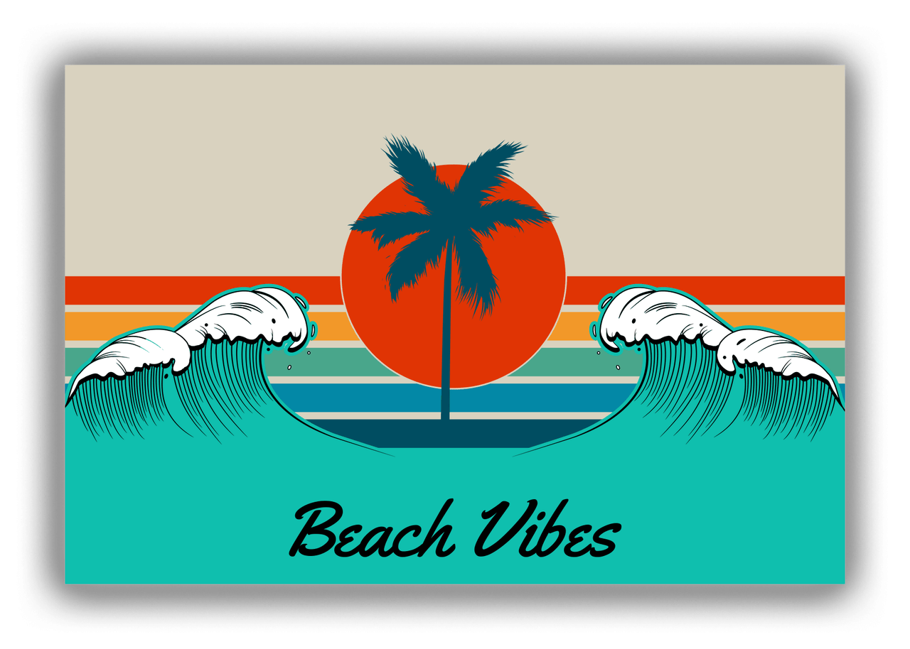 Personalized Retro Ocean Wave Canvas Wrap & Photo Print - Front View