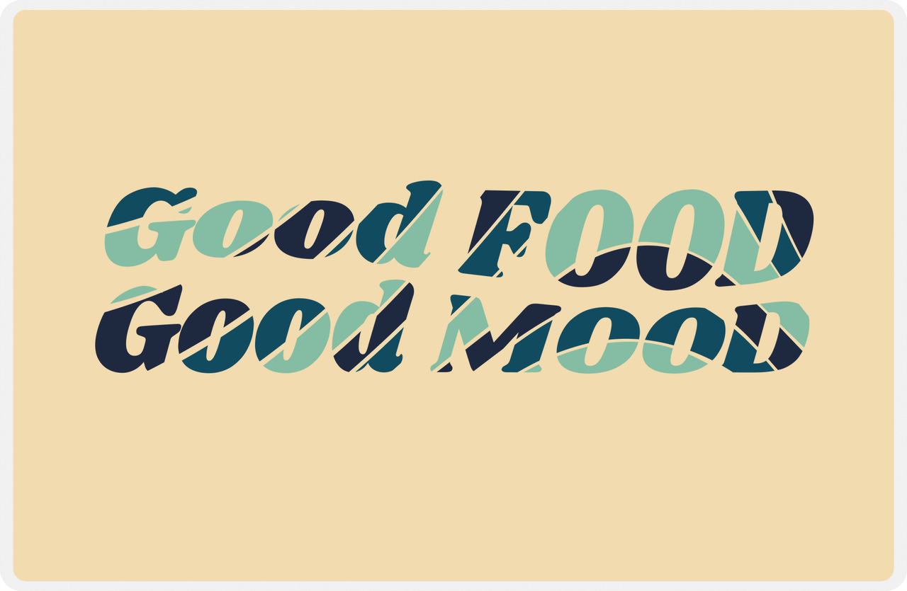 Retro Placemat - Good Food Good Mood -  View
