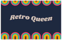 Thumbnail for Personalized Retro Placemat - Wave Stripes -  View