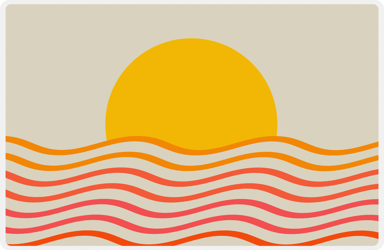 Retro Placemat - Sun and Sea -  View