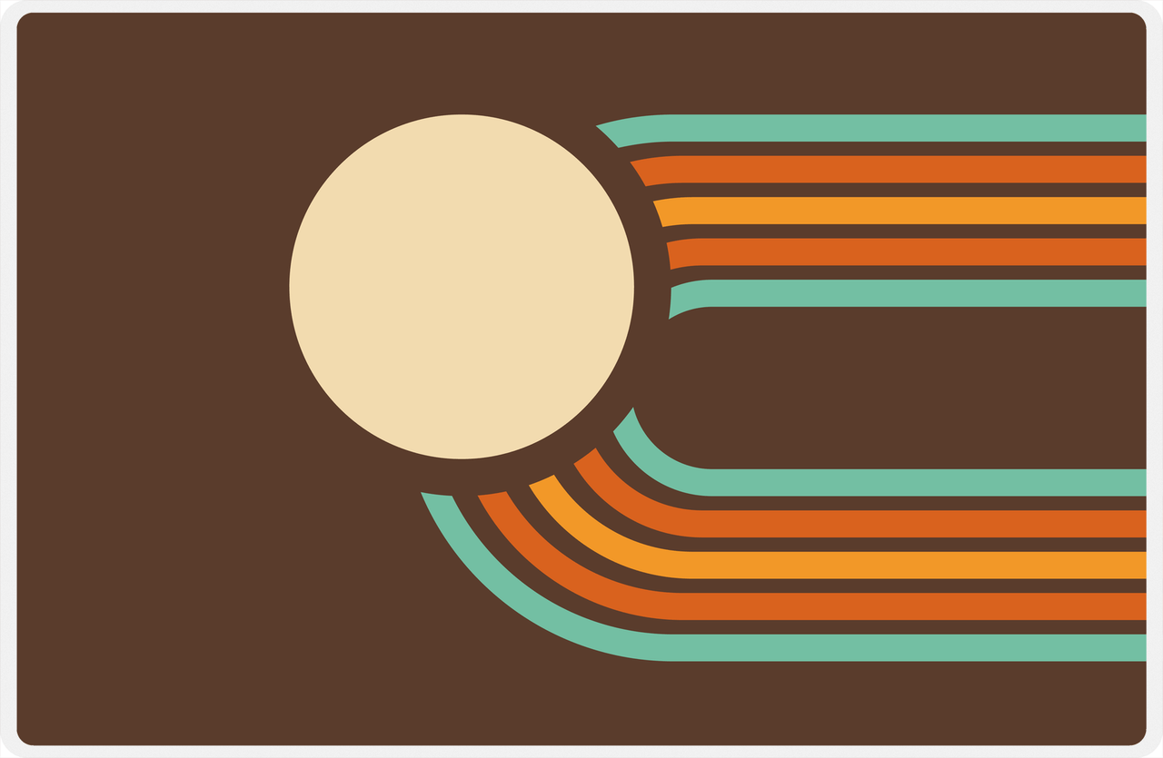 Retro Placemat - Abstract Curve -  View