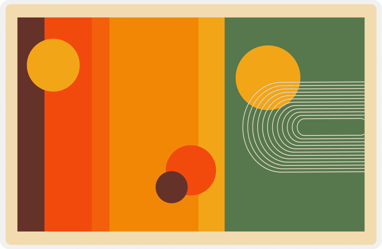 Retro Placemat - Abstract Dots -  View