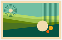 Thumbnail for Retro Placemat - Abstract Dots -  View