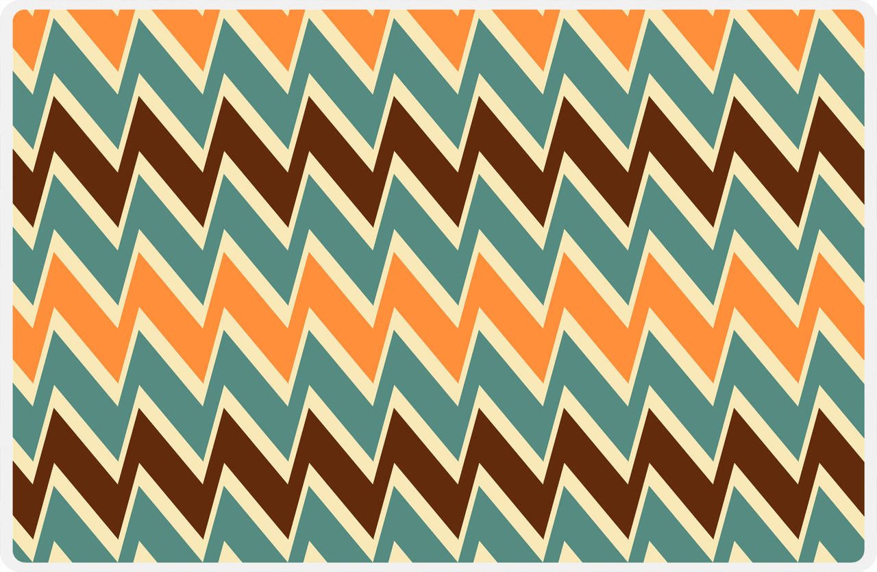 Retro Placemat - Zig Zags -  View