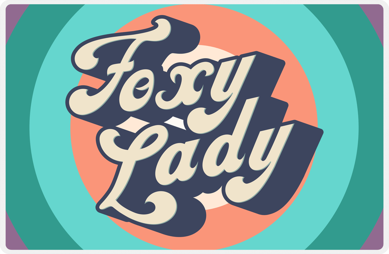 Retro Placemat - Foxy Lady -  View