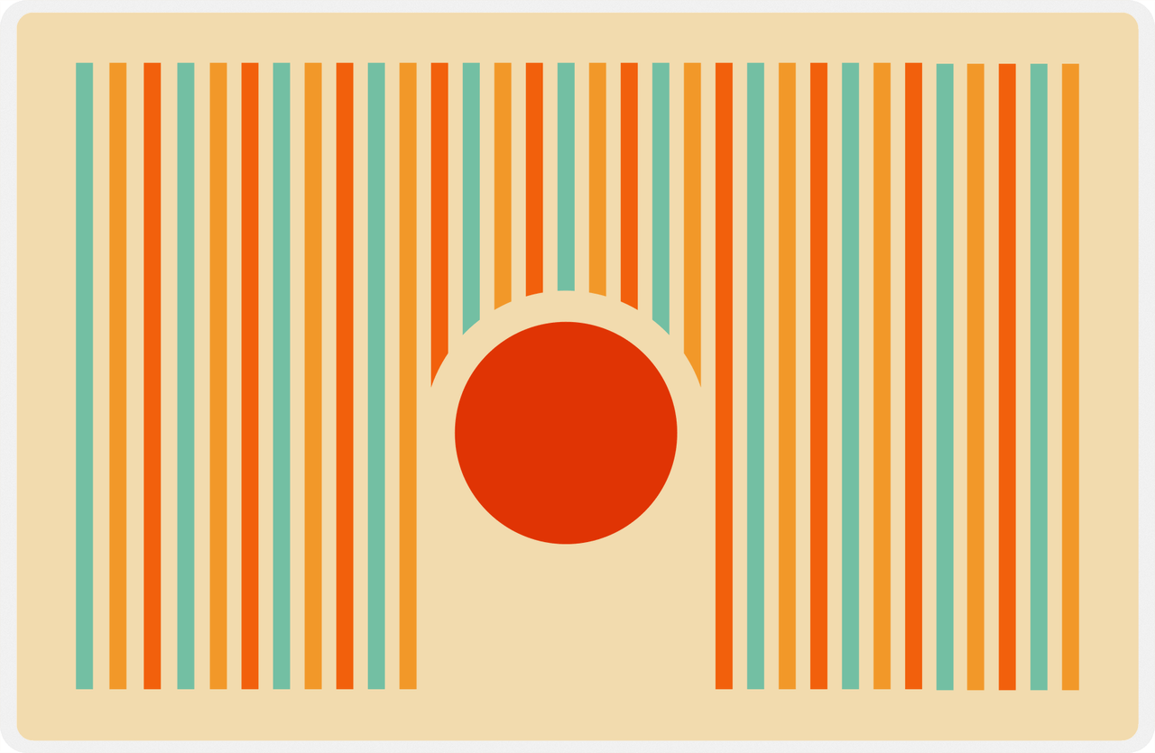 Retro Placemat - Stripes -  View