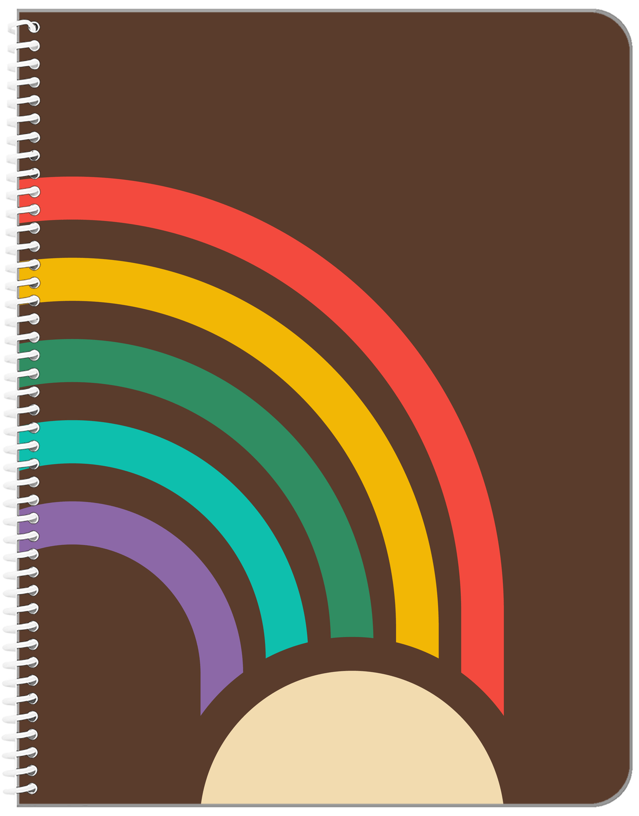 Retro Rainbow Notebook - Front View