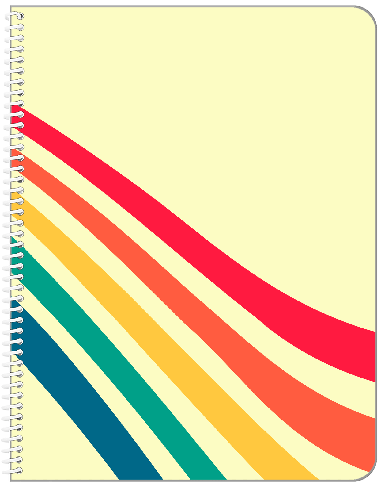 Retro Rainbow Notebook - Front View