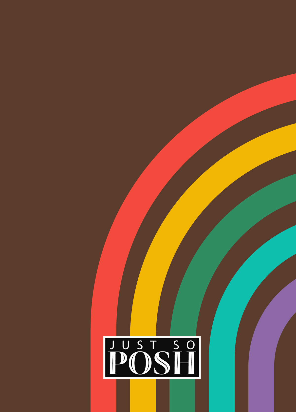 Retro Rainbow Journal - Back View
