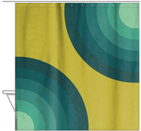 Thumbnail for Retro Radial Shower Curtain - Hanging View