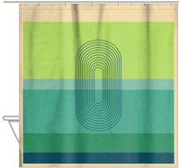 Thumbnail for Personalized Retro Shower Curtain - Hanging View