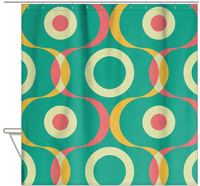 Thumbnail for Retro Squiggles Shower Curtain - Hanging View