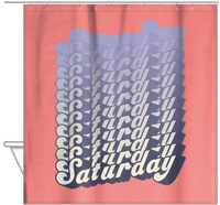 Thumbnail for Retro Saturday Shower Curtain - Hanging View