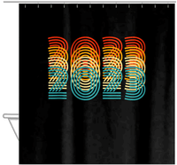 Thumbnail for Retro Shower Curtain - 2023 - Hanging View