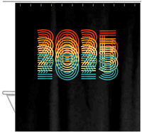 Thumbnail for Retro Shower Curtain - 2025 - Hanging View