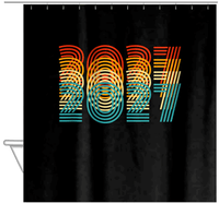 Thumbnail for Retro Shower Curtain - 2027 - Hanging View