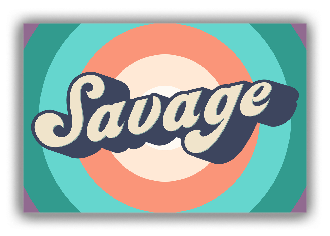Retro Savage Canvas Wrap & Photo Print - Front View